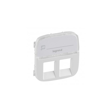 Capac Valena Allure - double RJ 45/RJ 11 priza - cu label holder -pearl