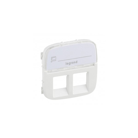 Capac Valena Allure - double RJ 45/RJ 11 priza - cu label holder -alb