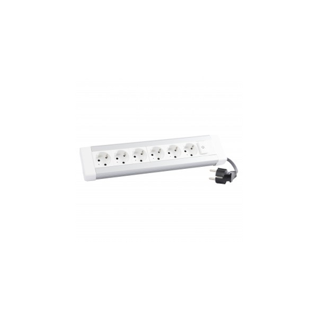 Desktop multi-outlet extension - 6 x 2P+E + illuminated switch