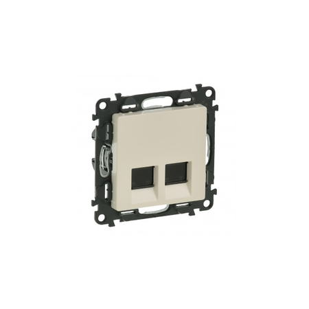 Priza dubla rj45 valena life - category 5e ftp - cu capac - ivory