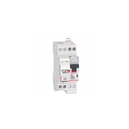 DX³ Stop Arc 6000 cu top side supply - 1P+N on left-hand side 230 V~ - 20 A - 2 module - C curba