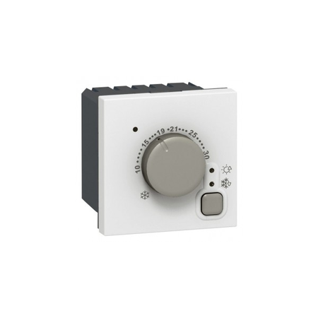 Electronic room thermostat Mosaic - 2 module - alb
