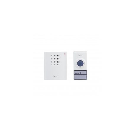 Essential radio wireless chime kit - cu chime and ip44 usa sonerie bell cu label holder - alb