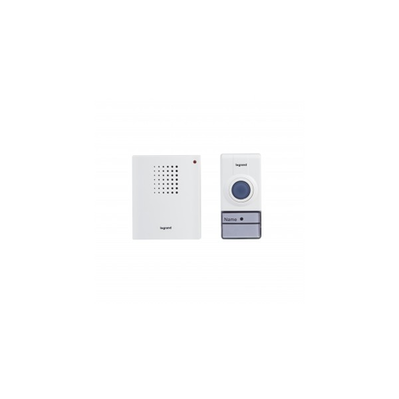 Essential radio wireless chime kit - cu chime and IP44 Usa Sonerie BELL cu label holder - alb