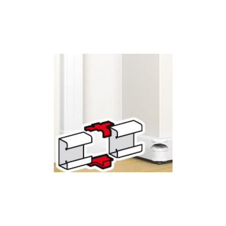 Fishplate body joint - pentru 50x145 capac flexibil snap-on DLP trunking - set of 2 - alb