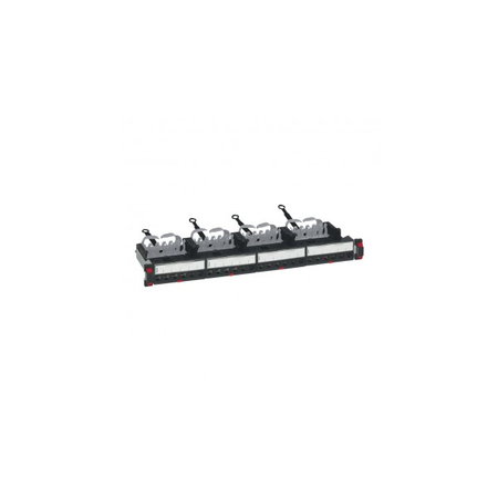 Flat 24-connector patch panel LCS³ - 19 - 1U cu empty cassettes to be equipped cu connectors