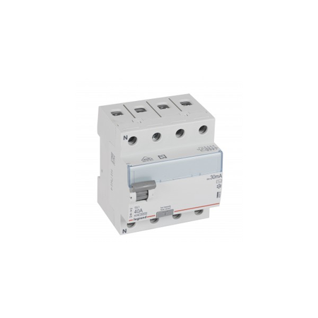 Intrerupator diferential RCCB TX³ - 4P 400 V~ - 30 mA - 40 A - AC type - neutral on left-hand - no aux.