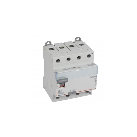 Intrerupator diferential RCD DX³-ID - 4P 400 V~ Nul pe partea dreapta - 25 A - 500 mA - tip AC