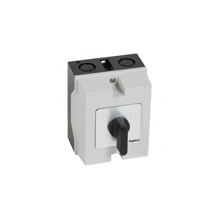 Intrerupator rotativ- changeover switch cu off - PR 12 - 2P - 16 A - box 96x120 mm