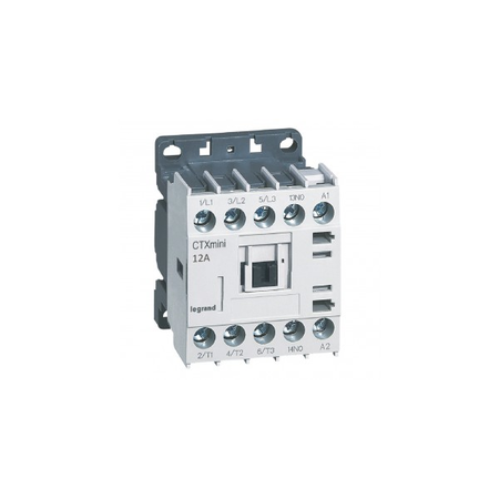 Minicontactor tripolar CTX³ - 12 A (AC3) - 110 V~ - 1 NO - screw terminals