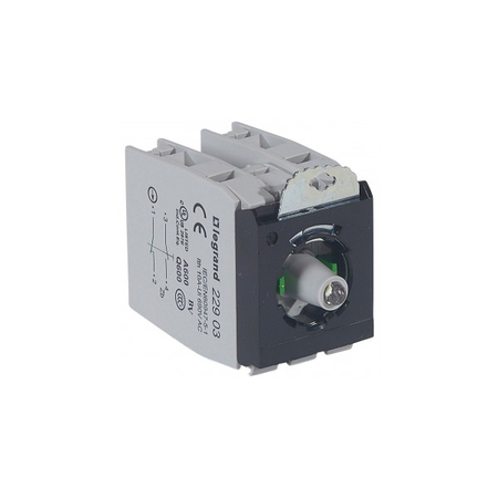 Osmoz block sub-assemblies - pentru illuminated head - 2 NO/NC - alb 230 V~