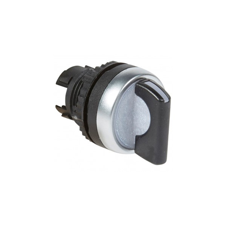 Osmoz illuminated standard handle selector switch - 2 stay-put positions 90° - negru