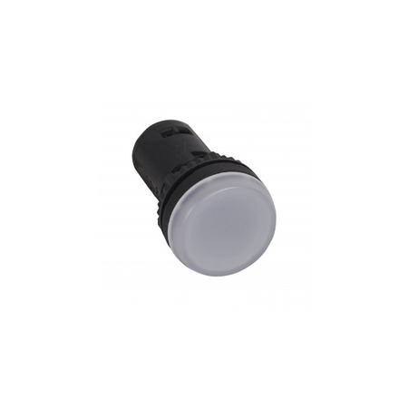 Osmoz one-piece pilot light cu integrated LED to be used cuout electrical block - alb 230 V~