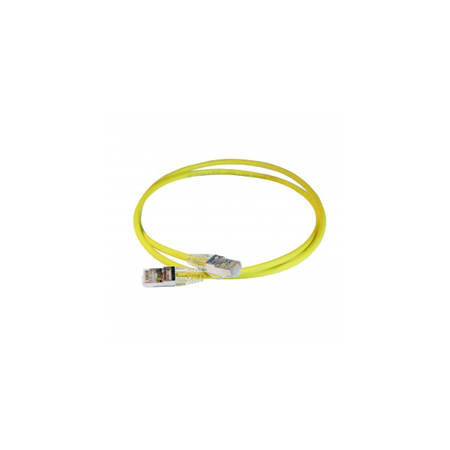 Patch cord RJ45/RJ45 High Density category 6A S/FTP LSZH yellow - 1m