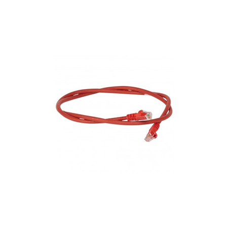 Patch cord/user cord RJ 45 - Cat.6 - U/UTP unscreened - LSZH rosu - 1 m