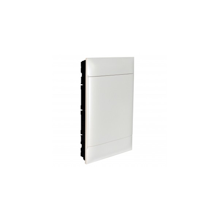 Practibox S Montaj incastrat cabinet pentru dry partition cuout terminal blocks - Usa alba - 3 randuri - 18 module per rand