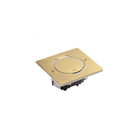 Receptacle pentru floor priza Arteor/Mosaic - versiune patrata - golden brushed