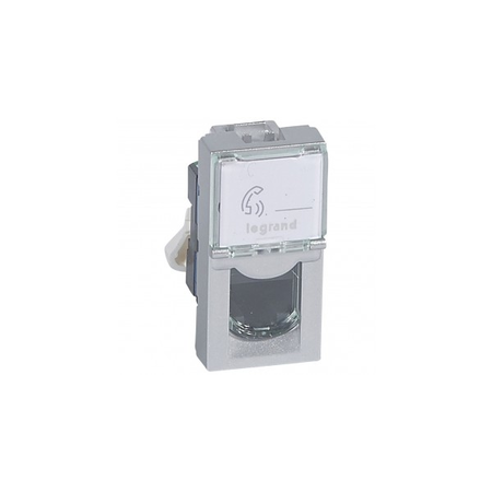 RJ 45 priza Mosaic - category 6 UTP - 1 module - aluminiu