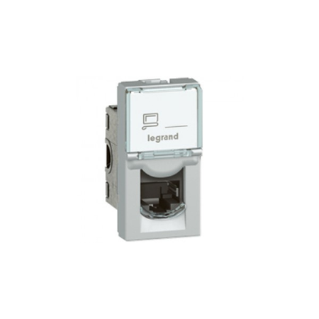 RJ 45 priza Mosaic - category 6A STP - 1 module - aluminiu