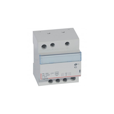 Safety 230 v/12 or 24 v -25 va - 4 module