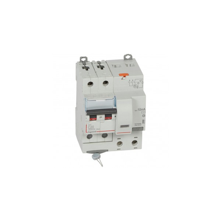 Siguranta automata cu protectie diferentiala 6000 -10 kA -2P-230 V~ -20 A -10 mA -AC type