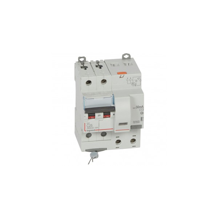 Siguranta automata cu protectie diferentiala 6000 -10 kA -2P-230 V~ -25 A -30 mA -AC type