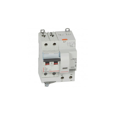 Siguranta automata cu protectie diferentiala 6000 -10 kA -2P-230 V~ -50 A -30 mA -AC type