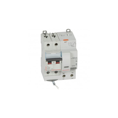 Siguranta automata cu protectie diferentiala 6000 -10 kA -2P-230 V~ -50 A -300 mA -AC type