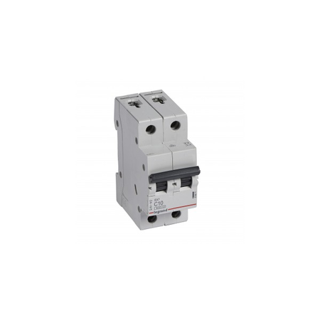 Siguranta automata MCB RX³ 6000 - 2P - 230/400 V~ - 10 A - C curba - prong-type supply busbars