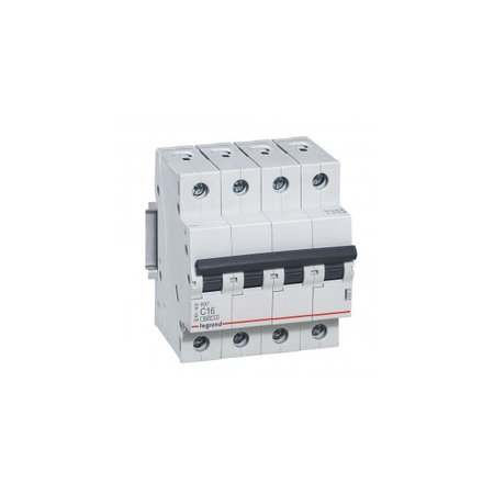 Siguranta automata MCB RX³ 6000 - 4P 400 V~ - 16 A - C curba - prong-type supply busbars