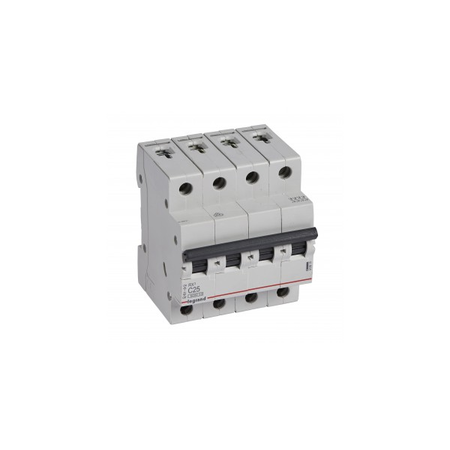 Siguranta automata MCB RX³ 6000 - 4P 400 V~ - 25 A - C curba - prong-type supply busbars