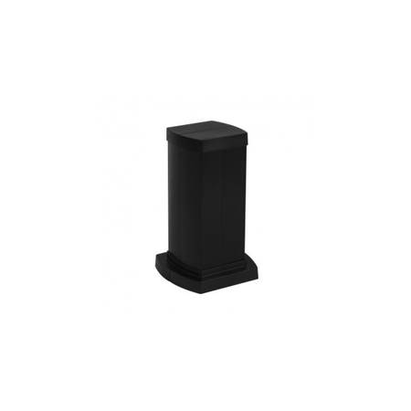 Snap-on mini-column - 4 compartimente - inaltime 0.30 m - aluminiu body - PVC capacs - negru finish
