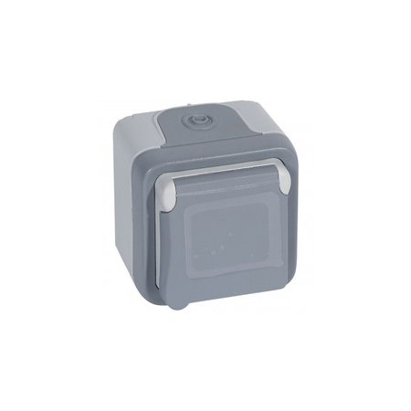 priza Plexo IP55 - BS - 13 A - 2P+E - surface mounting - gri