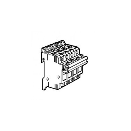 Soclu separator cu fuzubil - SP 38 - pentru HRC cylind fuses type 10 x 38 - 3P + equipped neutral