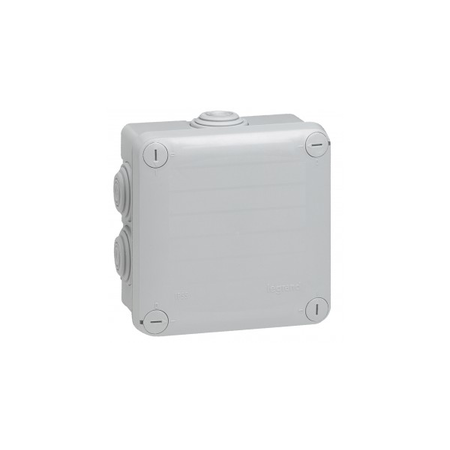 patrat Plexo box cu 7 direct entry membrane glands - IP55 IK07 - 105x105x55 mm - gri RAL 7035