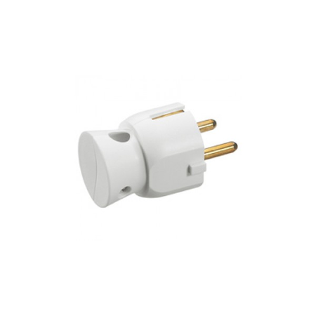 Stecher 2P+E - 16 A - German standard - plastic side outlet - alb - gencod laSonerie BELLing