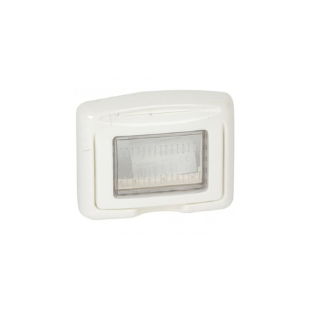 Rama suport plexo 55 - pentru mosaic/vela 3 module - ip55 - cu membrane - alb