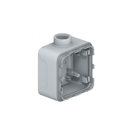 Doza aparenta Plexo IP55 - 1 module - pentru cable glands - gri