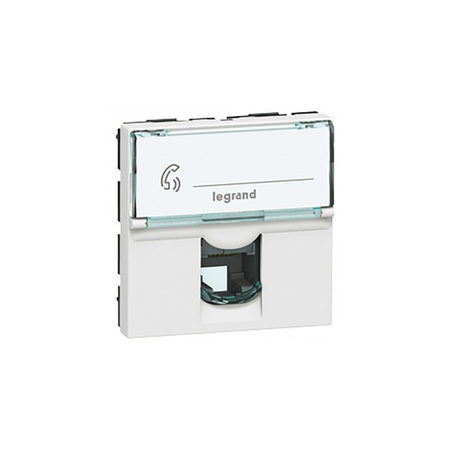 Telephone priza Mosaic - RJ12 - 6 contacts - 2 module - alb