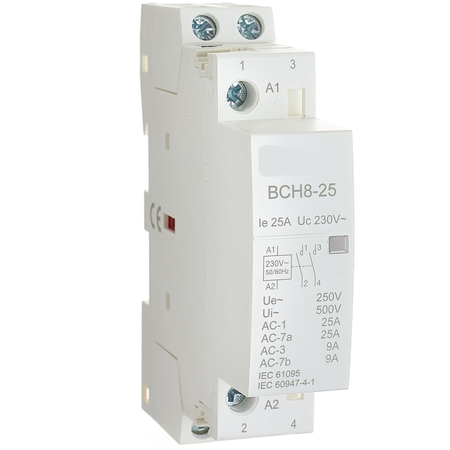 Botric – contactor modular bt8-25 230v/25a/1m/2no