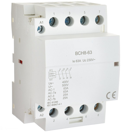 Botric – contactor modular bt8-63 380v/63a/4m/4no