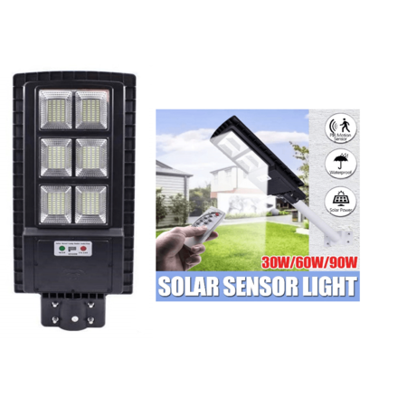 Corp stradal SOLAR LED 90w/6400k/256smd (plastic/telecomanda) *TV 0,25ron