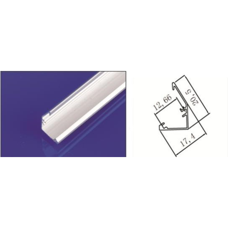 Profil colt pentru banda LED rigida YF-101B / aluminiu