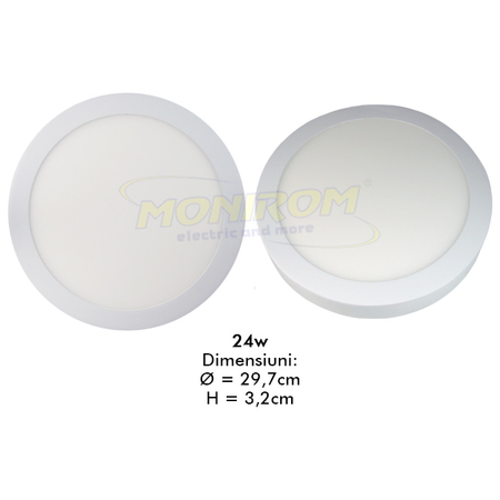 Spot Led aplicat 24w/2700k (round) *TV 0,25ron