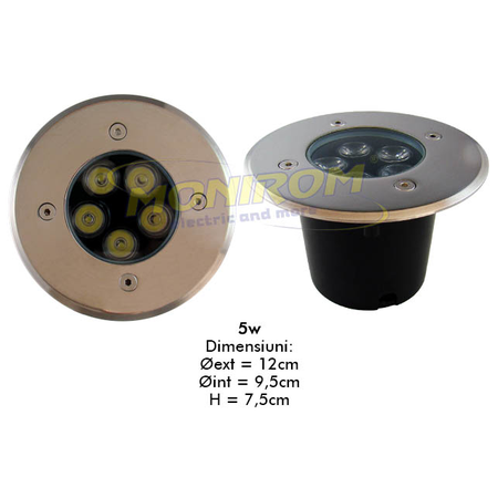 Spot Led pavaj LH-D 501 6w/4000k – 120mm (int 95mm) IP65 *TV 0,25ron