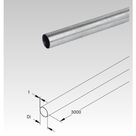 Tub metalic din otel zincat la cald pentru cabluri electrice,D.ext.16 mm