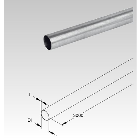 Tub metalic din otel zincat la cald pentru cabluri electrice,D.ext.25 mm
