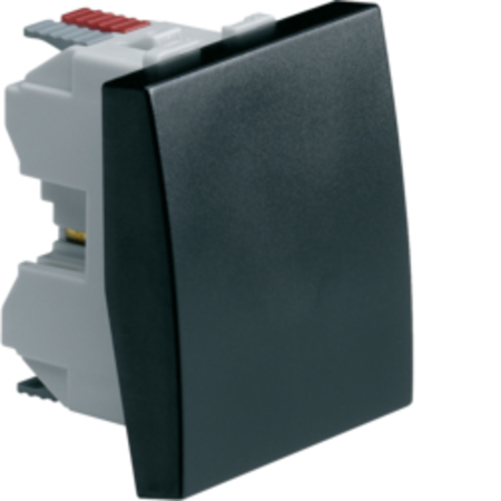 Întrerupător simplu/cap scară 10A, 230V, negru, 2M QC