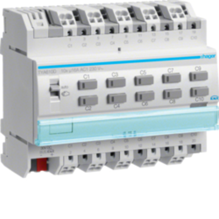 Modul 10 ieșiri 16a, knx, c-load