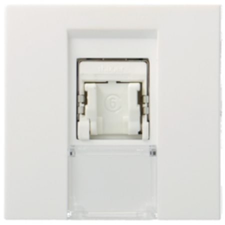 Priză date RJ45 categorie 6 FTP, alb, 2M